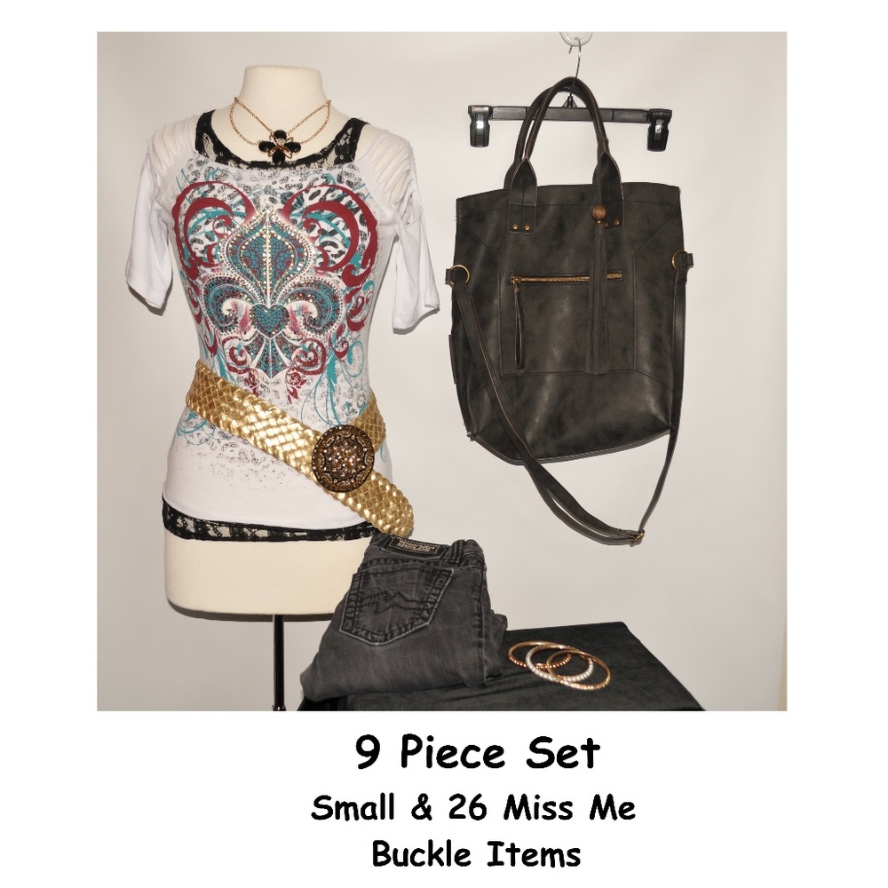 9 Piece Set Miss‎ Me 26x33 Jeans Skinny 9002